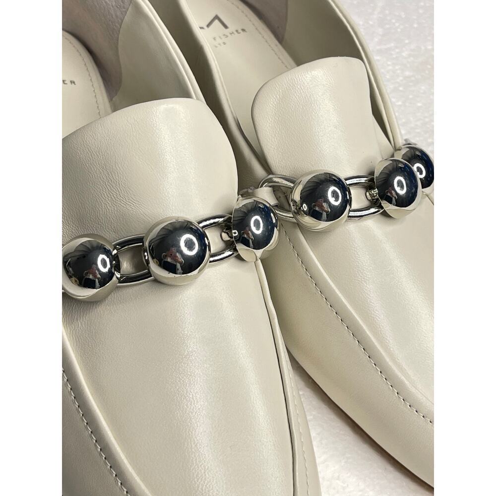 Marc Fisher LTD Elenda Leather Flat Slip-on Cream Loafers size 8.5 New - Picture 6 of 9